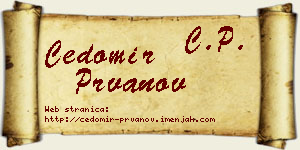 Čedomir Prvanov vizit kartica